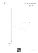 Technische Zeichnung eines Druckluftanschlusses mit 52mm Länge