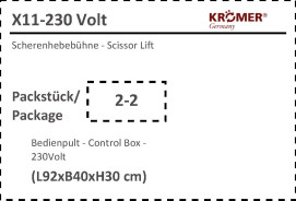 Bedienpult für die X11 - 230 V