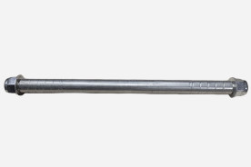 Technische Zeichnung vom einer Mittelachse einer Scherenhebebühne. Sie hat eine Gesamtlänge von 500mm.