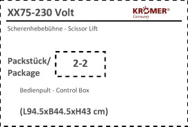 Bedienpult für die XX75 - 230 V