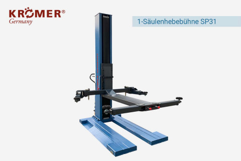 Gesamtansicht 1-Säulenhebebühne Görlitz PLUS
