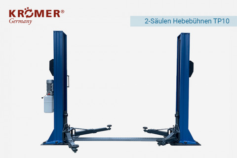 Seitenansicht TP10 2 Säulenhebebühne Saarbrücken